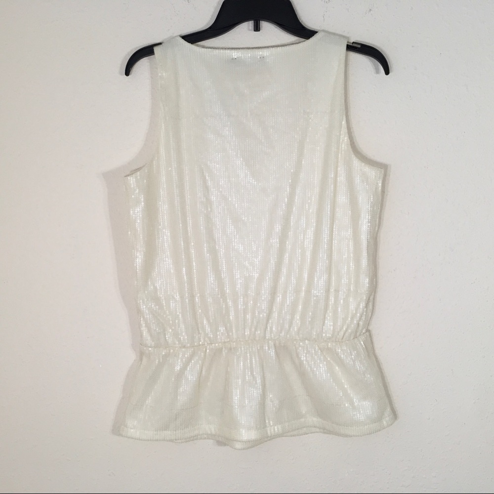 New the Limited women sequins peplum top SZ M F - Picture 4 of 8